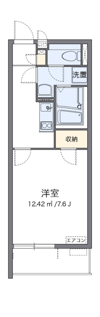 クレイノＴＡＴＥＩＳＨＩ 103号室 間取り