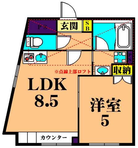 ベルドムール 205号室 間取り