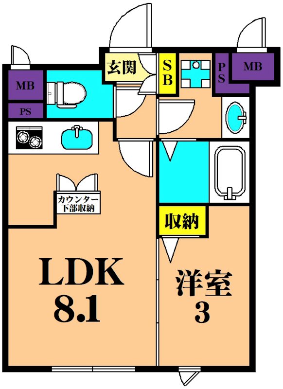 AGRATIO品川大井 302号室 間取り