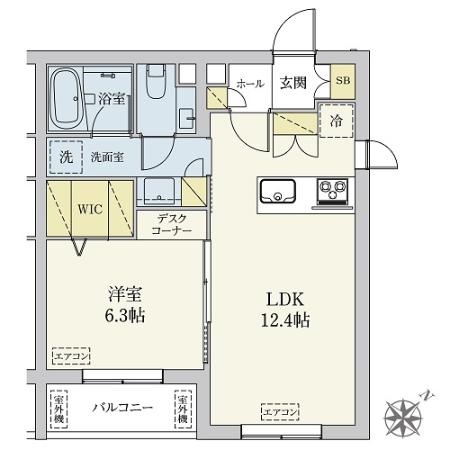 カスタリア旗の台 間取り図