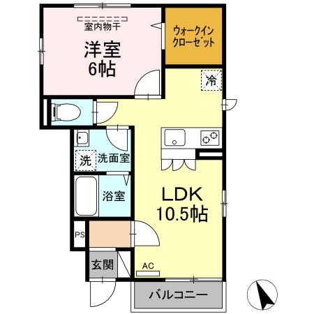 グリーンフラッツ 101号室 間取り