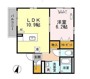 ルミエール久が原 205号室 間取り