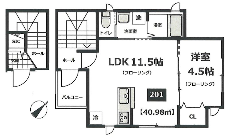 クレーベン 間取り図