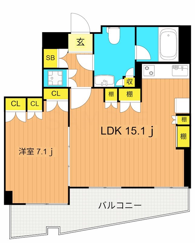 ビヴァーチェ大崎 502号室 間取り