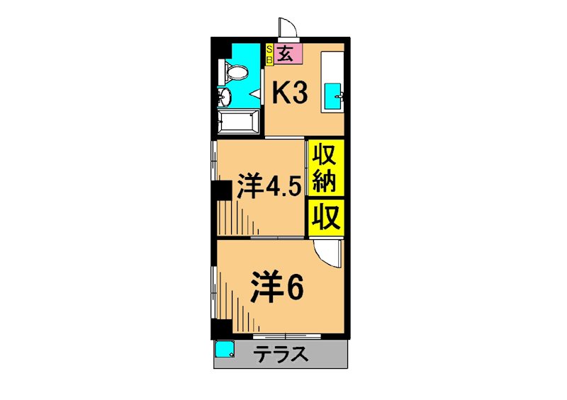 ルミエ南品川  101号室 間取り
