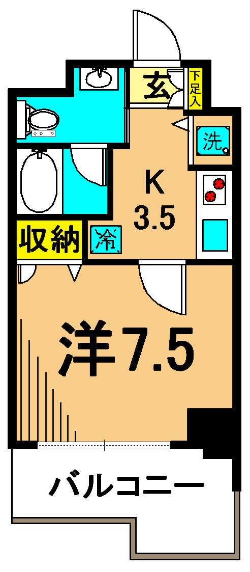 プライマル大井仙台坂 1008号室 間取り