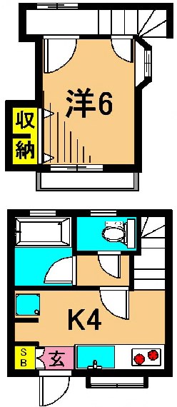 メゾネット佐藤 102号室 間取り