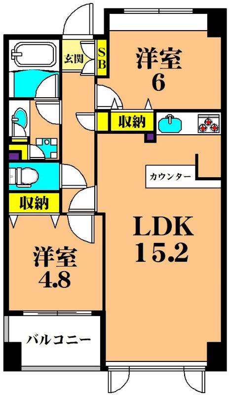 イクシー久米川 503号室 間取り