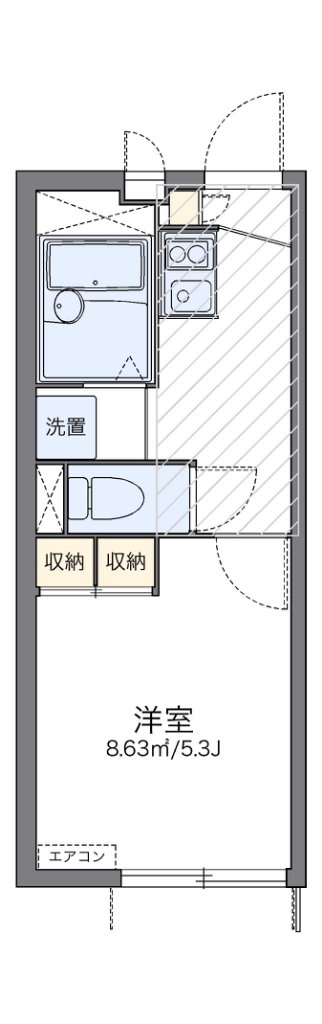 レオパレスサン　ミラード 101号室 間取り