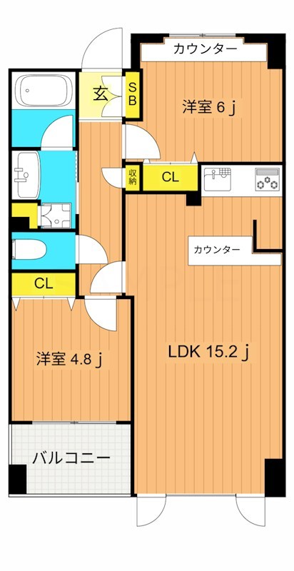 EXY久米川 503号室 間取り