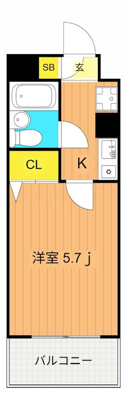 JLBグランエクリュ大井町Ⅲ 207号室 間取り