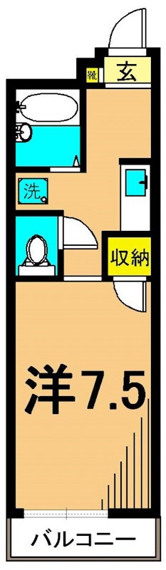 ドミール奥沢 103号室 間取り