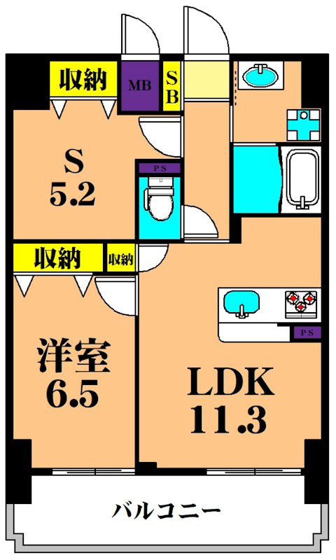 メゾンドアーク南大井 間取り図