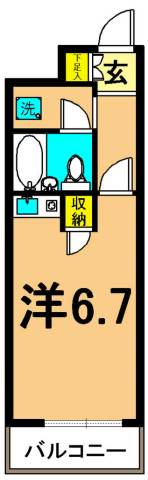 品川大井町スカイレジテル 310号室 間取り