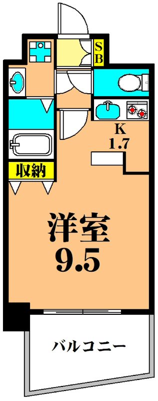 ドゥーエ青物横丁 404号室 間取り