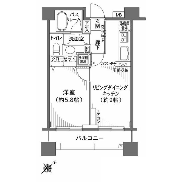 ヒルレジデンス大崎  402号室 間取り