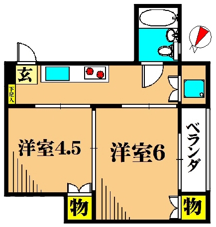 クニエダマンション 302号室 間取り