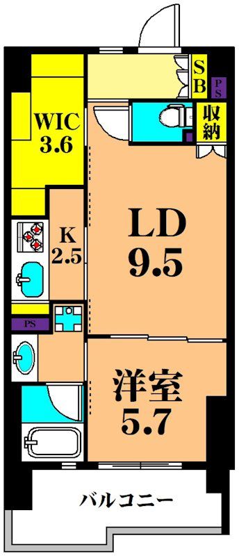 パークキューブ東品川  1010号室 間取り