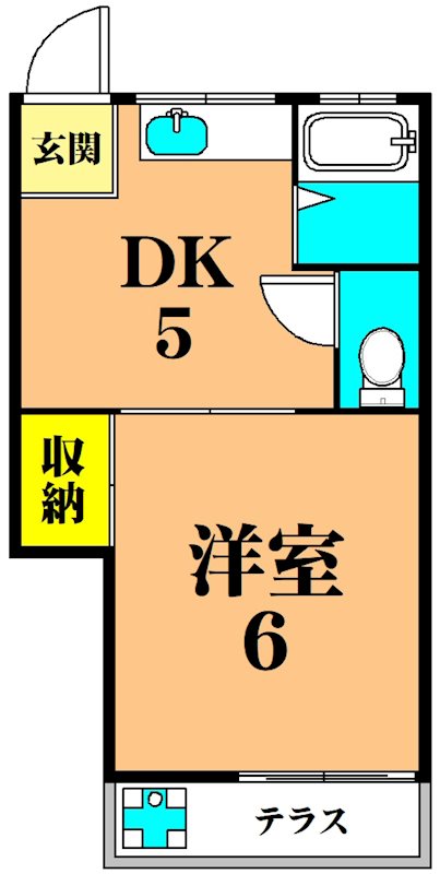 平和コーポラスA棟 102号室 間取り
