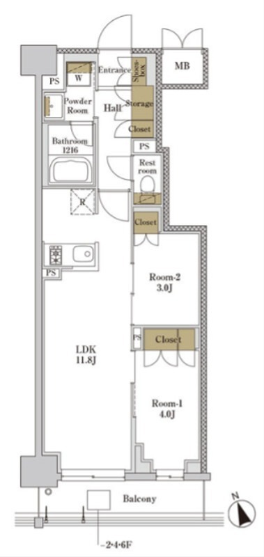 ＲＪＲプレシア大森北  間取り図