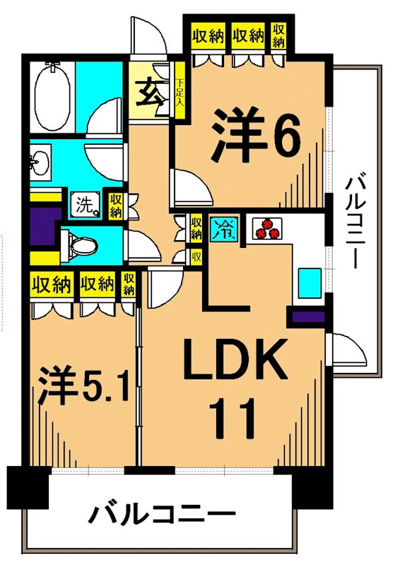 ジョイスコート 1201号室 間取り