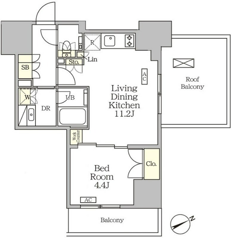 ザ・パークハビオ大森山王 204号室 間取り