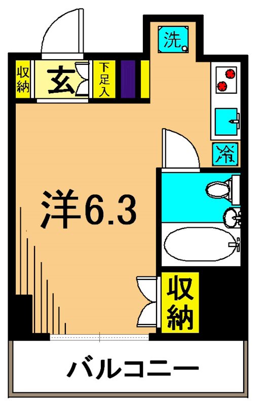 テラッサエスト 1006号室 間取り