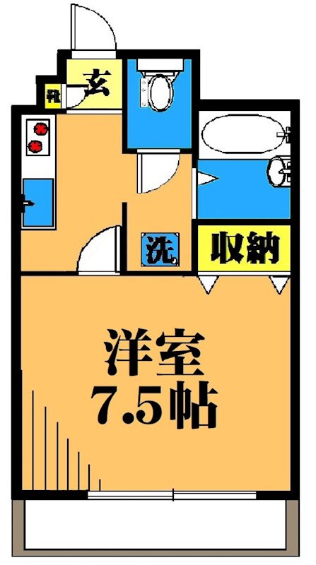 チャペルヒル東大井 202号室 間取り