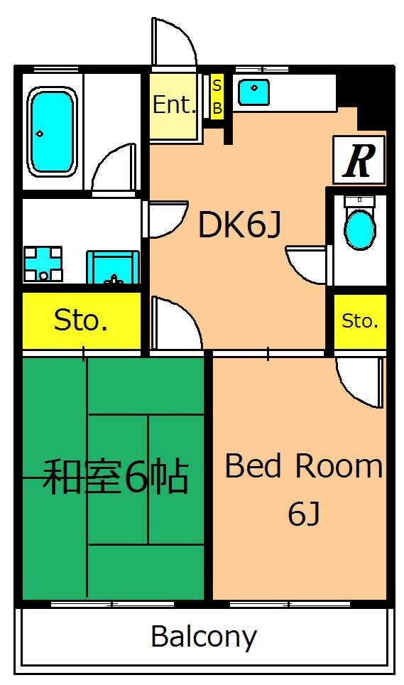 第二浅間マンション 203号室 間取り