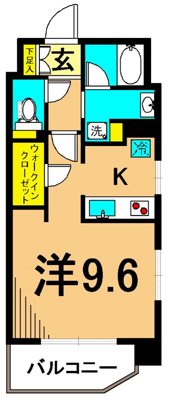 レジディア大井町Ⅱ 302号室 間取り