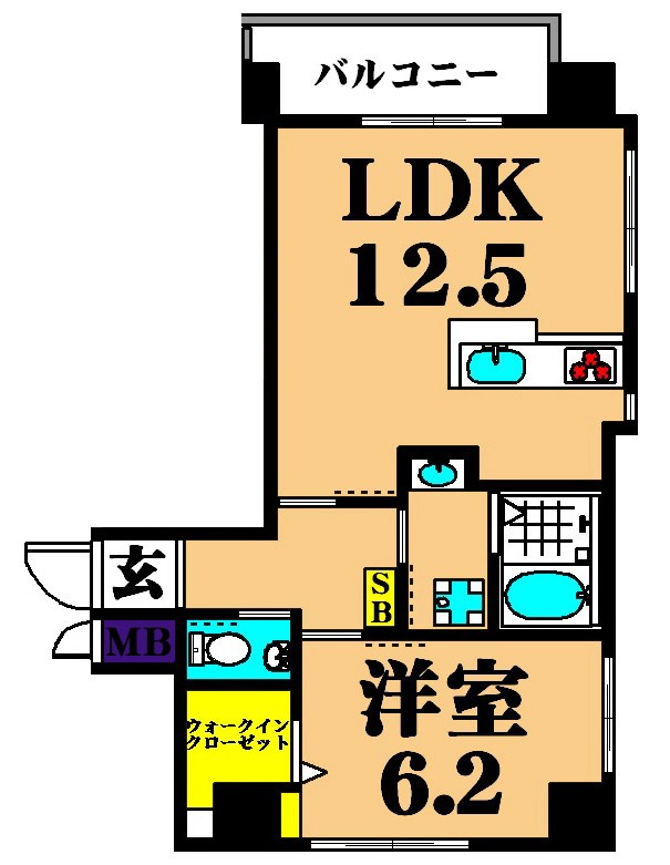 T's court  402号室 間取り