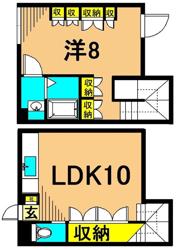 保萬齢  3C2号室 間取り