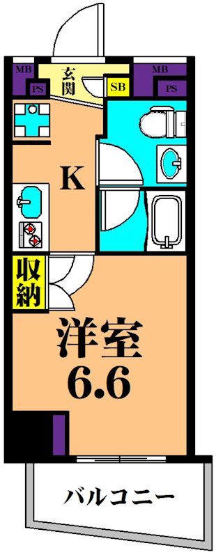 コスモグランス南品川 809号室 間取り