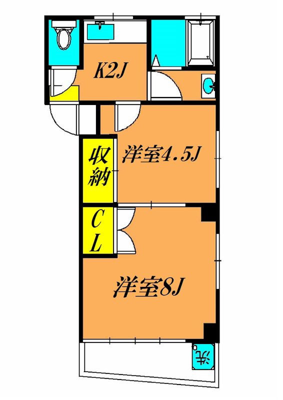 グラシアス大森 202号室 間取り