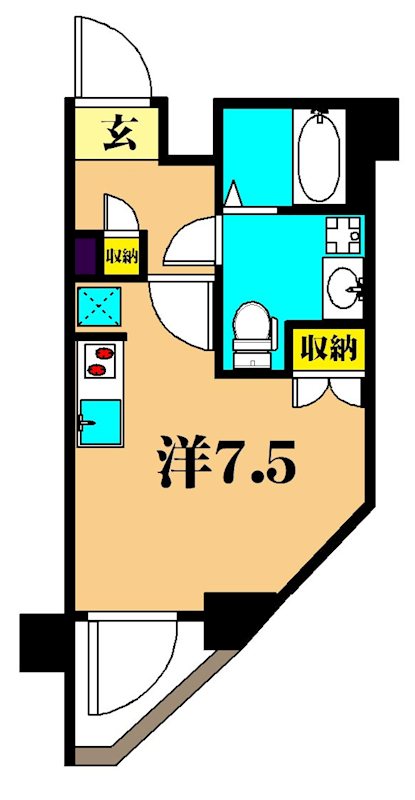 メイクスデザイン大井町  102号室 間取り