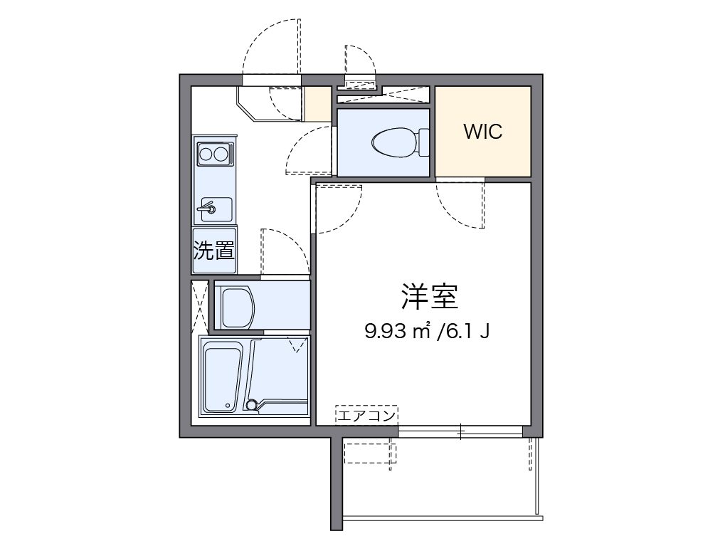 クレイノかがやき 101号室 間取り