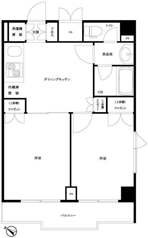 ルーブル大森山王弐番館 708号室 間取り