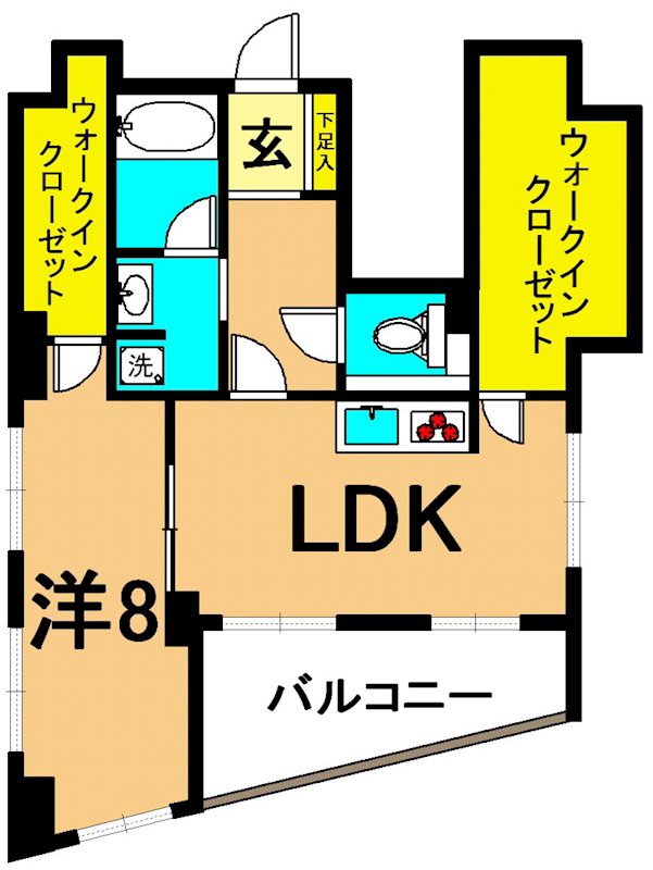 Daffitto天王洲 1401号室 間取り