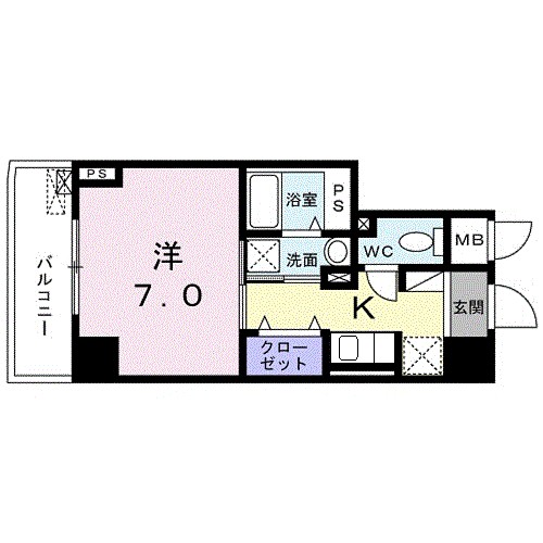Ｂ．Ｒ．大森山王 503号室 間取り