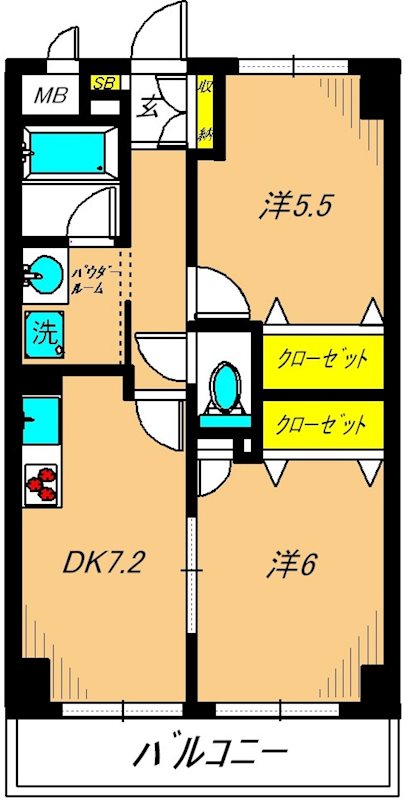ルミエール大森 304号室 間取り
