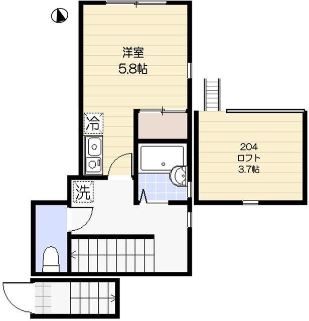 スーペリアージュ東大井 204号室 間取り