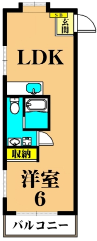 ハマナハウス 105号室 間取り