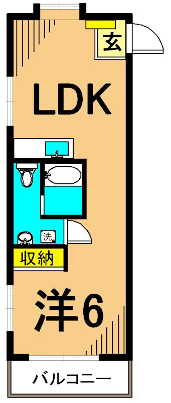ハマナハウス 105号室 間取り