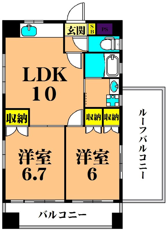 クレストＵ 303号室 間取り
