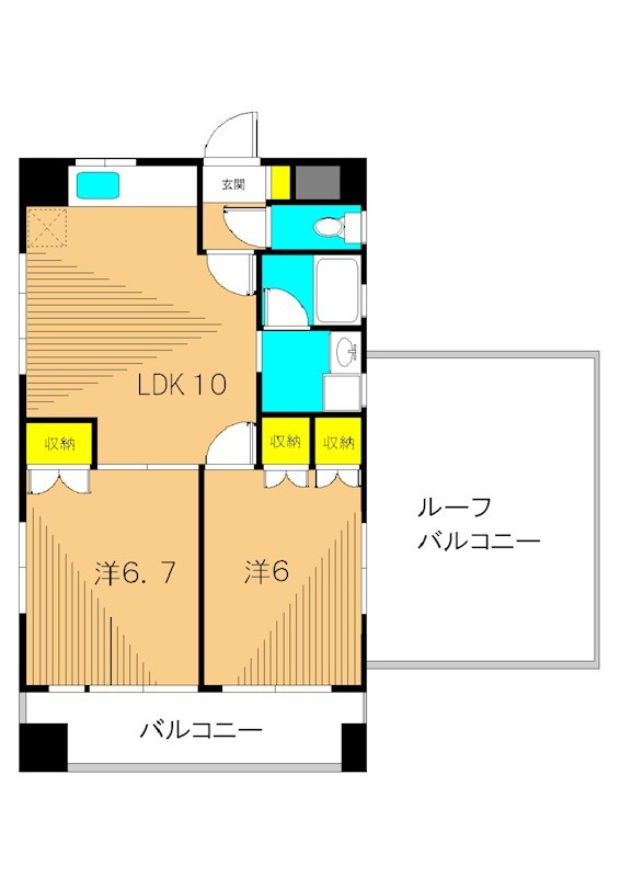 クレストU  303号室 間取り