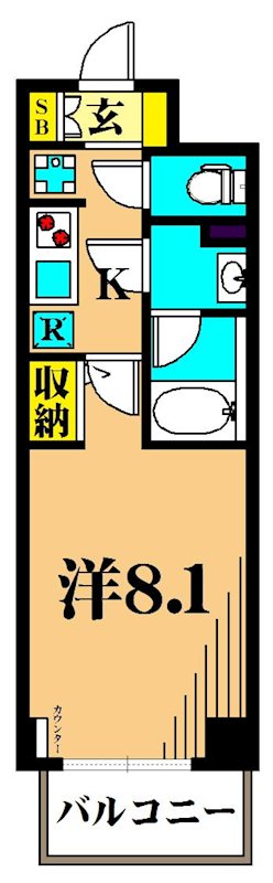 エルフォルテ品川サウスシティ 603号室 間取り