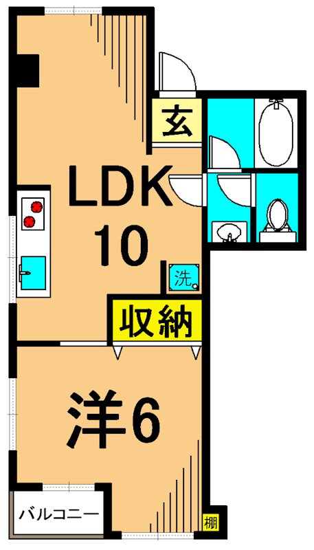 マンション杉原 401号室 間取り