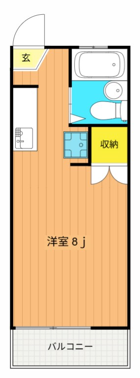 エクセル下馬Ⅱ 202号室 間取り