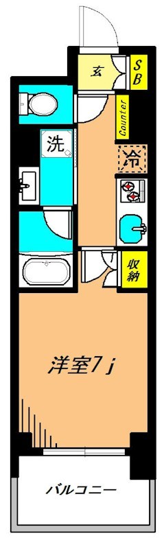 ＭＦＰＲコート武蔵小山  802号室 間取り