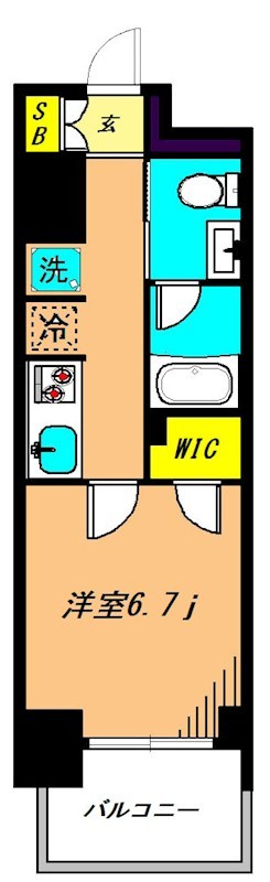 ＭＦＰＲコート武蔵小山  1001号室 間取り